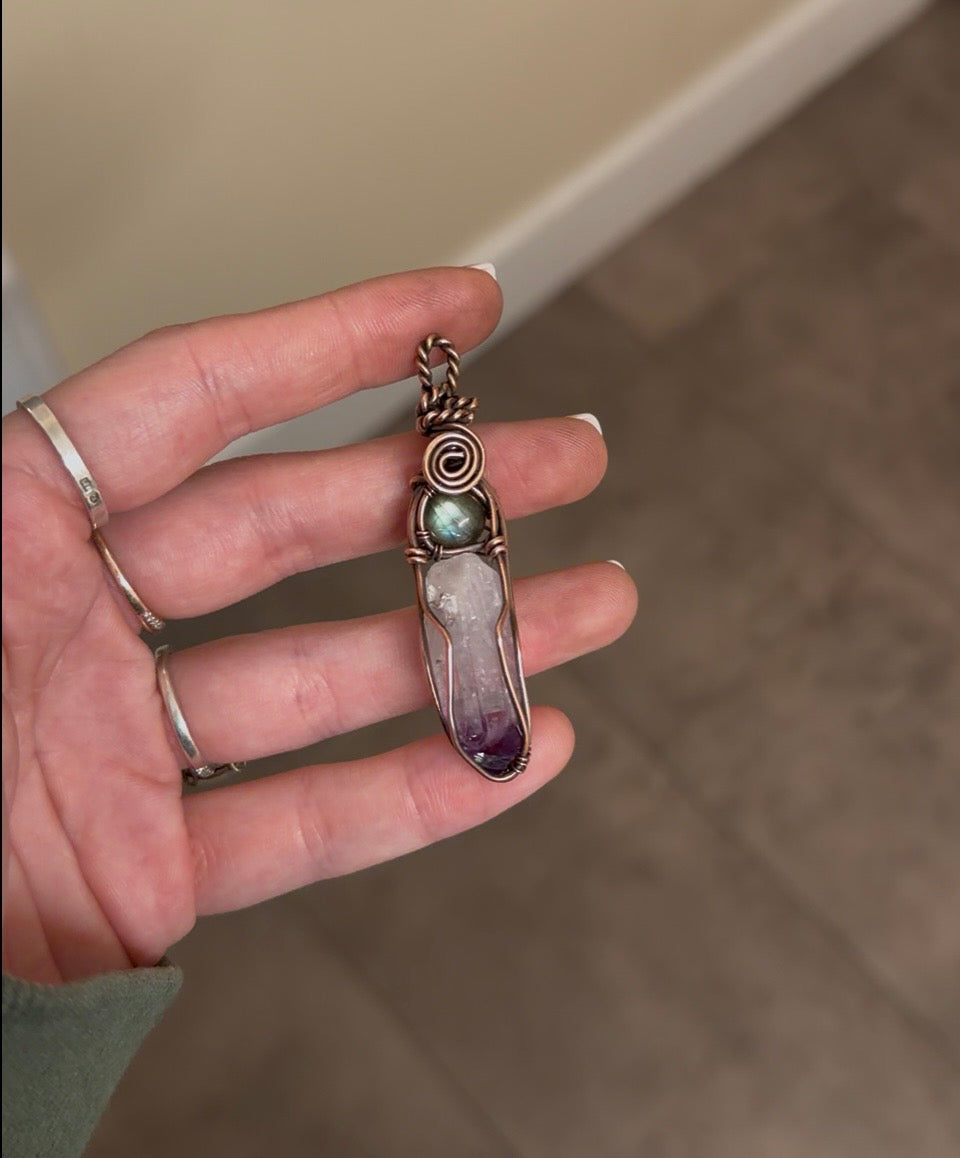 Amethyst/Labradorite Viking Pendant