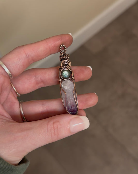 Amethyst/Labradorite Viking Pendant
